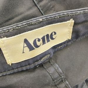 Acne FLEX S Satin Back Stretch Jeans 28/32 Legging Black
